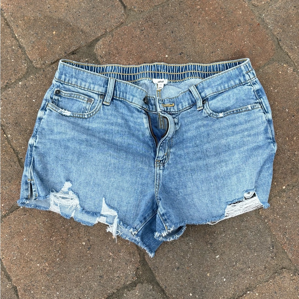 Aerie denim shorts size large gently used